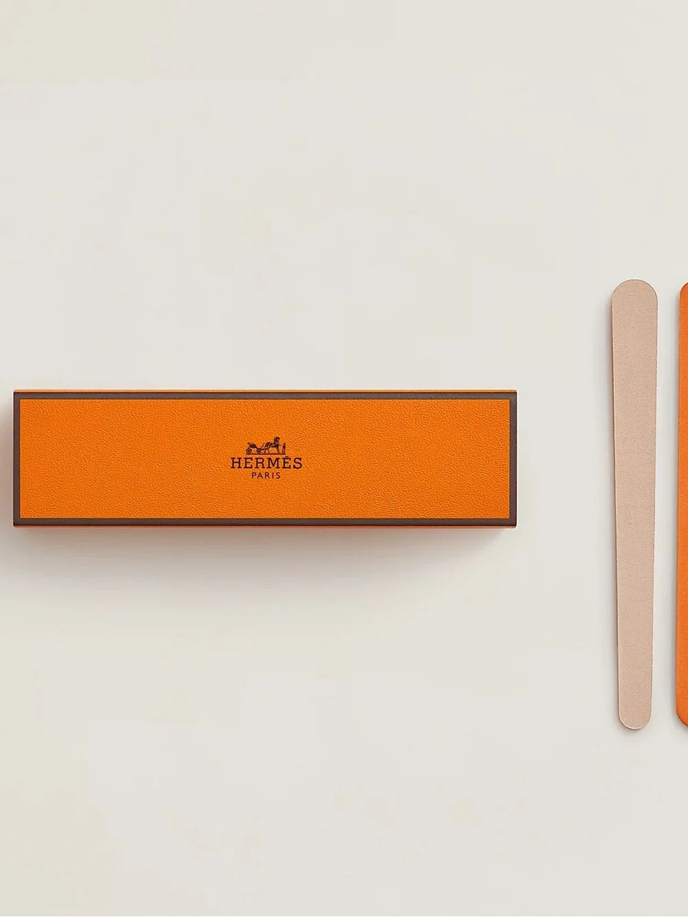 Les Mains Hermes Orange Nail Files Set of 12 NEW